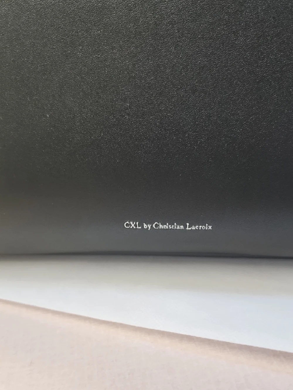 Christian Lacroix Black Satchel with Silver CXL Logo